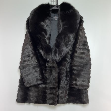  ROTINY FUR 毛皮ハーフコート ブラック