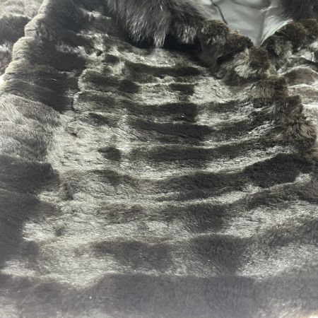  ROTINY FUR 毛皮ハーフコート ブラック