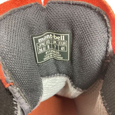  mont･bell モンベル Mountain Cruiser 600 マウンテンクルーザー600 メンズ トレッキングブーツ 26.0cm 1129635 オレンジ