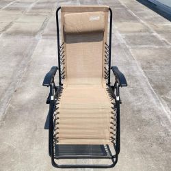 ◎◎ Coleman コールマン インフィニティチェア ベージュ アウトドアチェア リクライニング ヘッドレストパーツ破損有 2000033139 Cランク