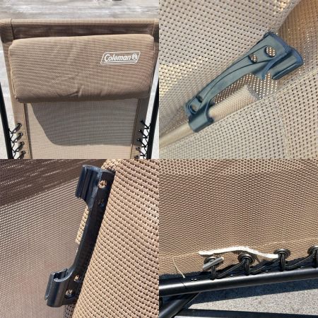  Coleman コールマン インフィニティチェア ベージュ アウトドアチェア リクライニング ヘッドレストパーツ破損有 2000033139