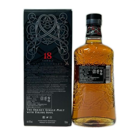  HIGHLAND PARK 18年 VIKING PRIDE ハイランドパーク ヴァイキング・プライド 700ml 43％ ウィスキー モルト  箱付 未開栓
