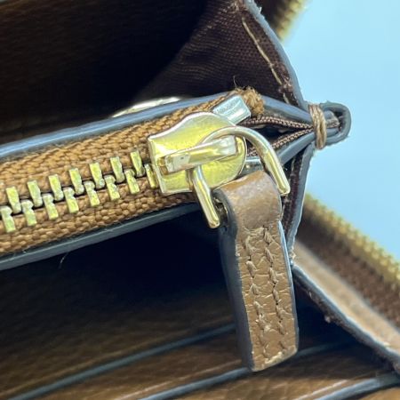  TORY BURCH トリーバーチ ラウンドファスナー財布 使用感有 カードケース付き  ブラウン