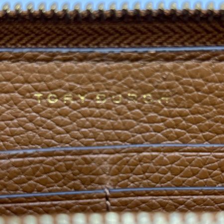  TORY BURCH トリーバーチ ラウンドファスナー財布 使用感有 カードケース付き  ブラウン