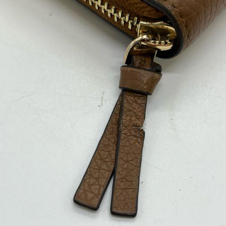  TORY BURCH トリーバーチ ラウンドファスナー財布 使用感有 カードケース付き  ブラウン