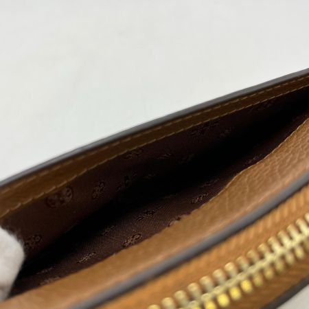  TORY BURCH トリーバーチ ラウンドファスナー財布 使用感有 カードケース付き  ブラウン