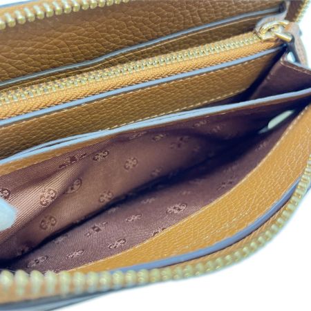  TORY BURCH トリーバーチ ラウンドファスナー財布 使用感有 カードケース付き  ブラウン
