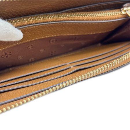  TORY BURCH トリーバーチ ラウンドファスナー財布 使用感有 カードケース付き  ブラウン