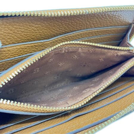  TORY BURCH トリーバーチ ラウンドファスナー財布 使用感有 カードケース付き  ブラウン