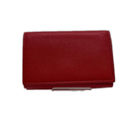  BURBERRY バーバリー TB 三つ折りサイフ コンパクトウォレット レッド