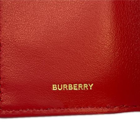  BURBERRY バーバリー TB 三つ折りサイフ コンパクトウォレット レッド