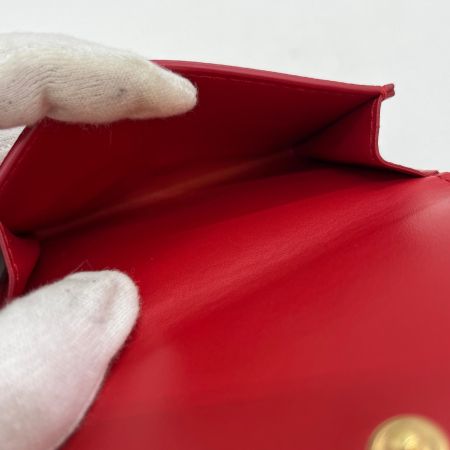  BURBERRY バーバリー TB 三つ折りサイフ コンパクトウォレット レッド