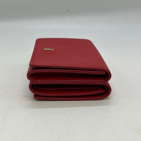  BURBERRY バーバリー TB 三つ折りサイフ コンパクトウォレット レッド