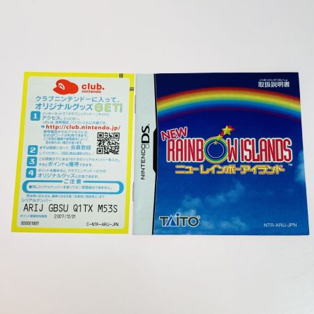  TAITO タイトー ニンデンドーDS ニューレインボーアイランド ゲームソフト 動作未確認 ジャンク