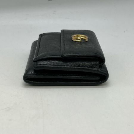  GUCCI グッチ 3つ折り財布 GGマーモント Wホック 三折財布 カーフスキンレザー 523277 0416 ブラック