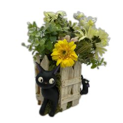 ◎◎  魔女の宅急便  プランター カバー　造花アレンジセット  ジジのかくれんぼ ジブリ グッズ 中古品 Aランク