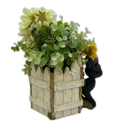   魔女の宅急便  プランター カバー　造花アレンジセット  ジジのかくれんぼ ジブリ グッズ 中古品