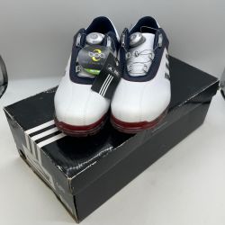 ◎◎ adidas アディダス ゴルフシューズ　pure metal boa Q44616 ホワイト×ネイビー サイズ25.5ｃｍ Aランク