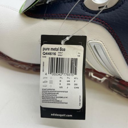  adidas アディダス ゴルフシューズ　pure metal boa Q44616 ホワイト×ネイビー サイズ25.5ｃｍ