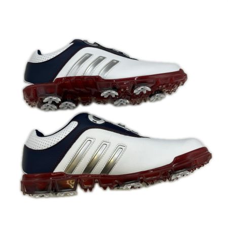  adidas アディダス ゴルフシューズ　pure metal boa Q44616 ホワイト×ネイビー サイズ25.5ｃｍ