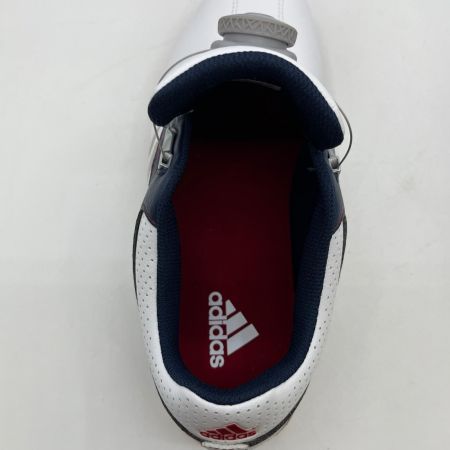  adidas アディダス ゴルフシューズ　pure metal boa Q44616 ホワイト×ネイビー サイズ25.5ｃｍ