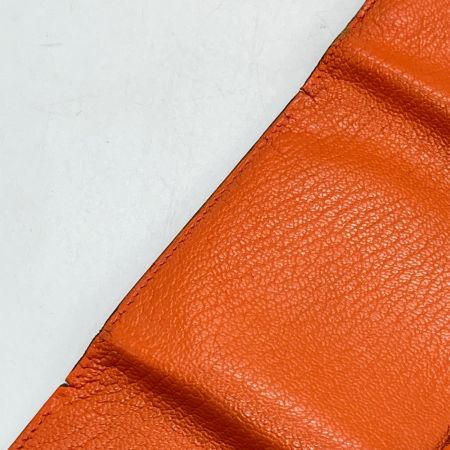  HERMES エルメス ベアン デュプリ 三つ折り財布　箱付き 24N オレンジ