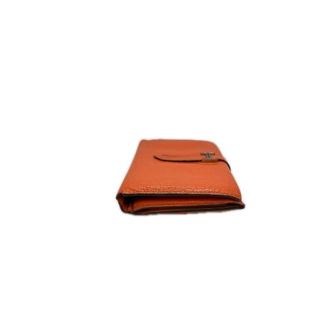  HERMES エルメス ベアン デュプリ 三つ折り財布　箱付き 24N オレンジ