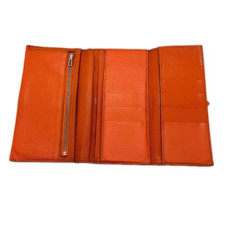  HERMES エルメス ベアン デュプリ 三つ折り財布　箱付き 24N オレンジ