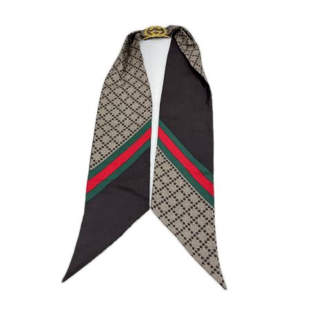  GUCCI グッチ シルク　チャームスカーフ　箱付き