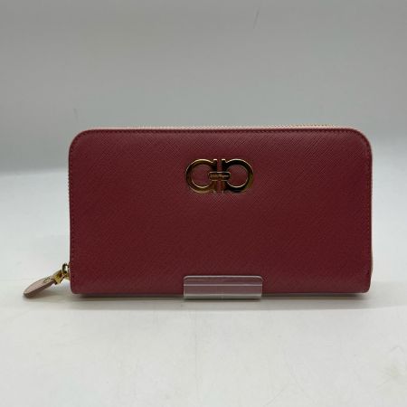  Salvatore Ferragamo サルヴァトーレフェラガモ  長財布　ガンチーニ ダブルガンチーニ  Y-22 C338 ピンク