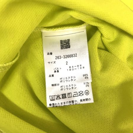  Jack Bunny!! ジャックバニー ゴルフウェア　ベア鹿の子 長袖シャツ レディース イエロー サイズ2