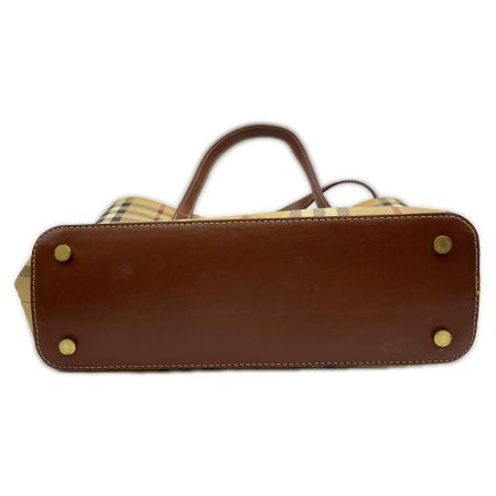  BURBERRY バーバリー トートバッグ　ホースフェリーチェック　 日焼け有  ベージュ