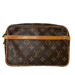 ◎◎ LOUIS VUITTON ルイヴィトン モノグラム コンピエーニュ23 セカンドバッグ M51847 ブラウン Cランク
