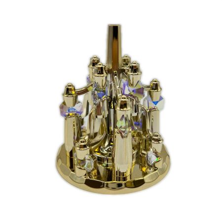  SEIKO セイコー  EMBLEM 電波置時計HW205B ブラウン x ゴールド