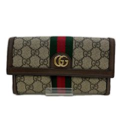 ◎◎ GUCCI グッチ オフィディア GG コンチネンタルウォレット シェリーライン GGスプリーム 長財布  523153-2149 Cランク