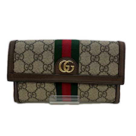  GUCCI グッチ オフィディア GG コンチネンタルウォレット シェリーライン GGスプリーム 長財布  523153-2149