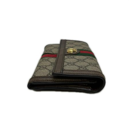  GUCCI グッチ オフィディア GG コンチネンタルウォレット シェリーライン GGスプリーム 長財布  523153-2149