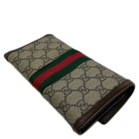  GUCCI グッチ オフィディア GG コンチネンタルウォレット シェリーライン GGスプリーム 長財布  523153-2149