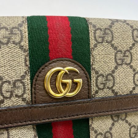  GUCCI グッチ オフィディア GG コンチネンタルウォレット シェリーライン GGスプリーム 長財布  523153-2149