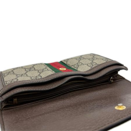  GUCCI グッチ オフィディア GG コンチネンタルウォレット シェリーライン GGスプリーム 長財布  523153-2149