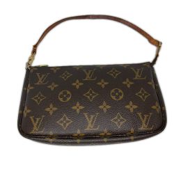 ◎◎ LOUIS VUITTON ルイヴィトン モノグラム ポシェットアクセソワール アクセサリーポーチ M51980 ブラウン Cランク