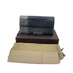 ◎◎ BOTTEGA VENETA ボッテガヴェネタ イントレチャート　パイソン レザー 長財布 B04068182T  箱付 使用感有  Cランク