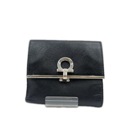  Salvatore Ferragamo サルヴァトーレフェラガモ 3つ折り財布 ガンチーニ JL-22 4639 ブラック