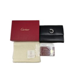 ◎◎ Cartier カルティエ 3つ折り財布　パンテール L3000210　 箱付 L3000210 ブラック Aランク