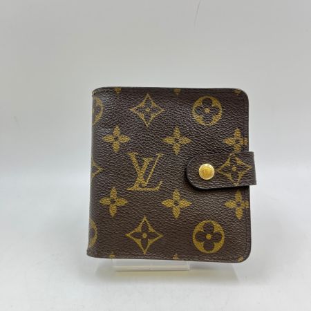  LOUIS VUITTON ルイヴィトン  モノグラム コンパクトジップ M61667 ブラウン