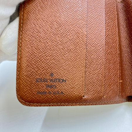  LOUIS VUITTON ルイヴィトン  モノグラム コンパクトジップ M61667 ブラウン