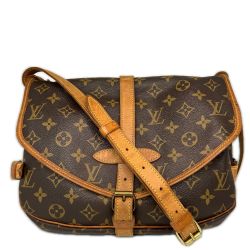 ◎◎ LOUIS VUITTON ルイヴィトン モノグラム ソミュール30 ショルダーバッグ M42256 ブラウン Cランク