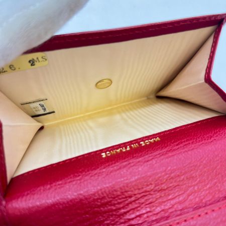  CHANEL シャネル カードケース　レザー 7461027  レッド 箱・ギャランティカード付