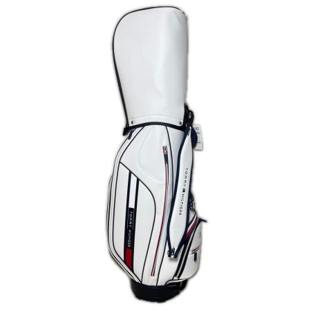  TOMMY HILFIGER トミーヒルフィガー キャディバッグ フラッグロゴ ホワイト 9.0型 5分割 3.8kg THMG5SC4