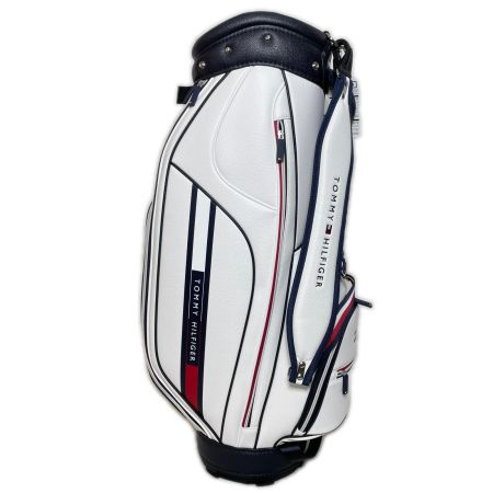  TOMMY HILFIGER トミーヒルフィガー キャディバッグ フラッグロゴ ホワイト 9.0型 5分割 3.8kg THMG5SC4